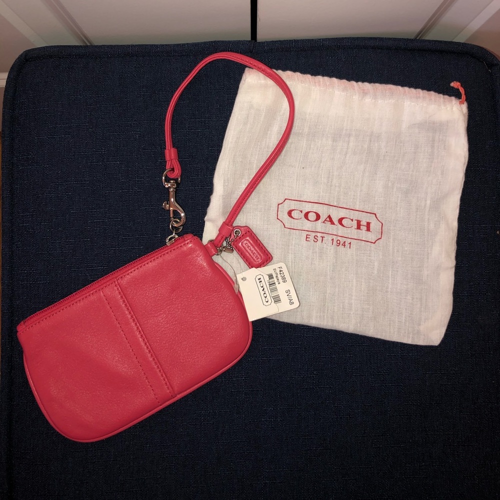 NWT Pink Coach Wristlet